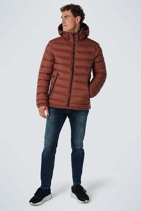 JACKET SHORT FIT HOODED RECYCLED PADDING BRANDY 4
