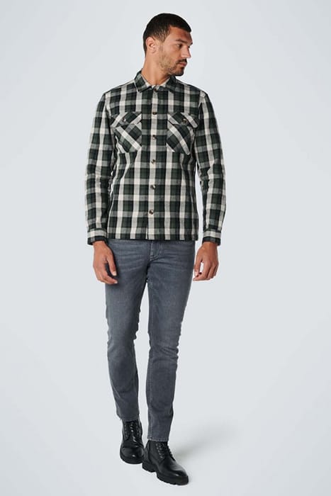 OVERSHIRT BUTTON CLOSURE BRUSHED CHECK RESPONSIBLE CHOICE DA 4