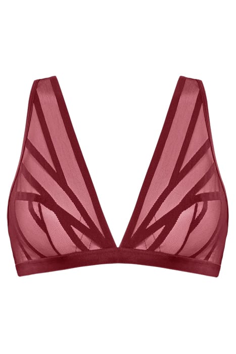 THE ILLUSIONIST CABERNET RED BRALETTE BRA 1