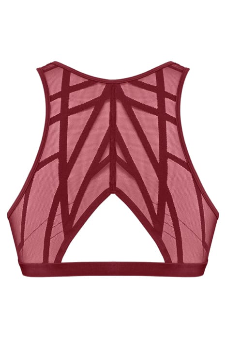 THE ILLUSIONIST CABERNET RED BRALETTE BRA 5