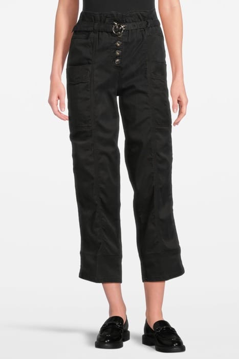 BOTANICA PANTALONE FLUIDO DIAG BLACK 1