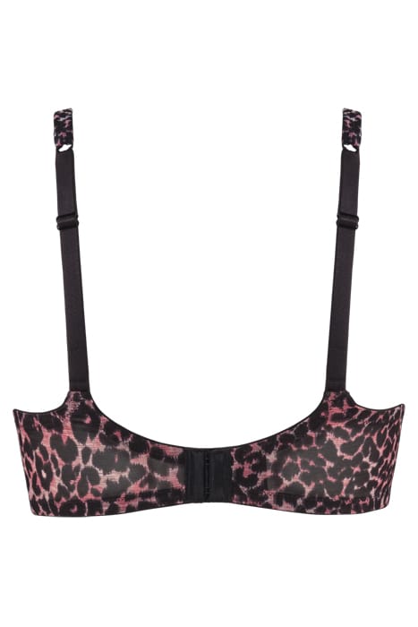NIGHT FEVER BLACK PINK LEOPARD BALCONY BRA 4