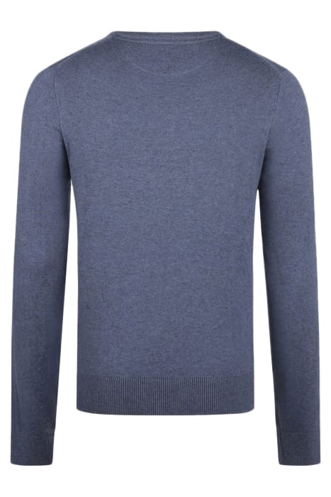 V-NECK SWEATER MEDIUM BLUE 5