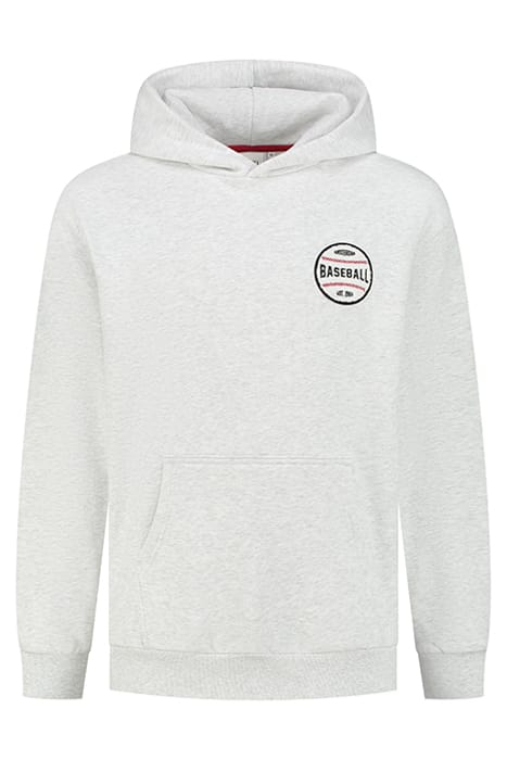 MEN BASEBALL HOODIE GREY MELANGE 1