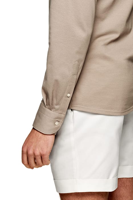LIGHT BROWN EXTRA SLIM FIT POPOVER 6