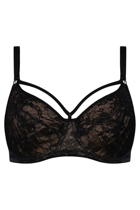 SPACE ODYSSEY BLACK LACE AND SAND BALCONY BRA 2
