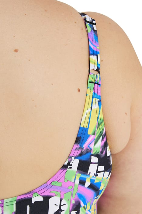 WOMEN'S BODYLIFT SWIMSUIT CAROLINA U BAC BLACK MULTI 5
