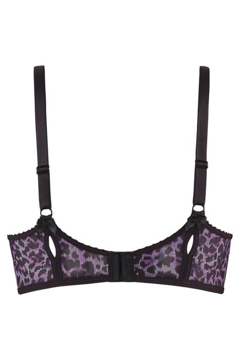 PEEKABOO BLACK PURPLE LEOPARD BALCONY BRA 4