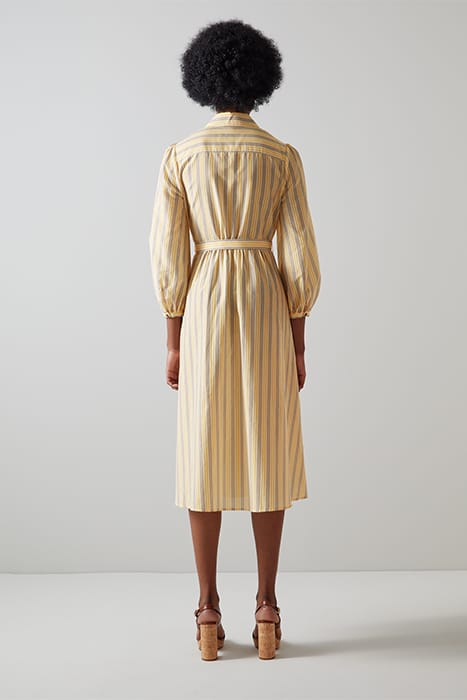 AARONS SHIRT DRESS CREAM/YELLOW 2