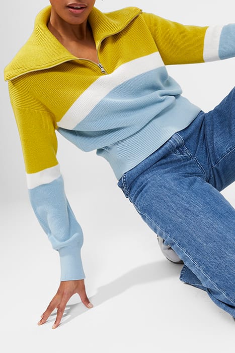 KONNIE HALF ZIP JUMPER WRMOLIV-FRGET-SUMWHT 2