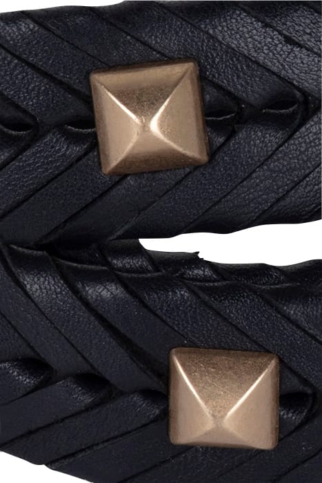 ATHENA WOVEN STUD BE BLACK/WARM BRASS 3