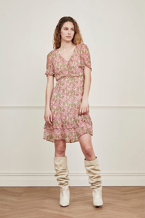 MANOU DRESS WARM WHITE/PURPLE PR 1