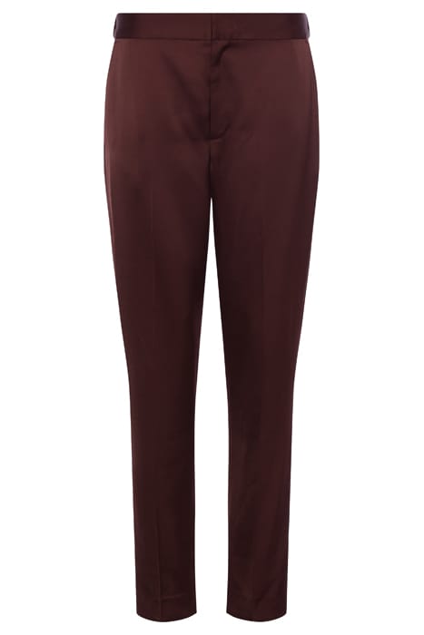 PF ENID SATIN TAPRD TROUSER BITTER CHOCOLATE 2