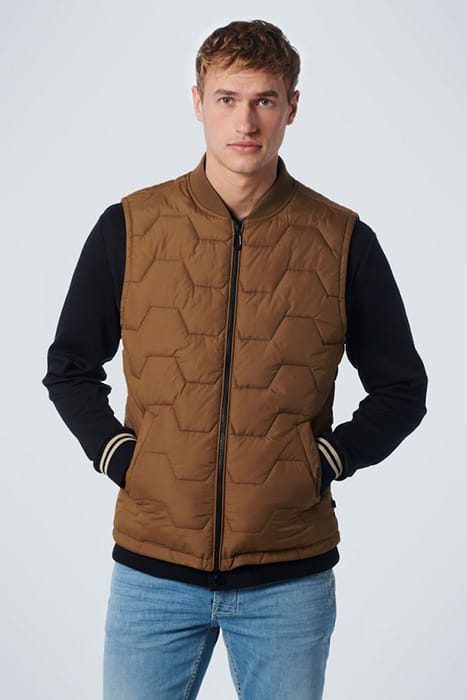 BODYWARMER HOOD PADDED EARTH 1