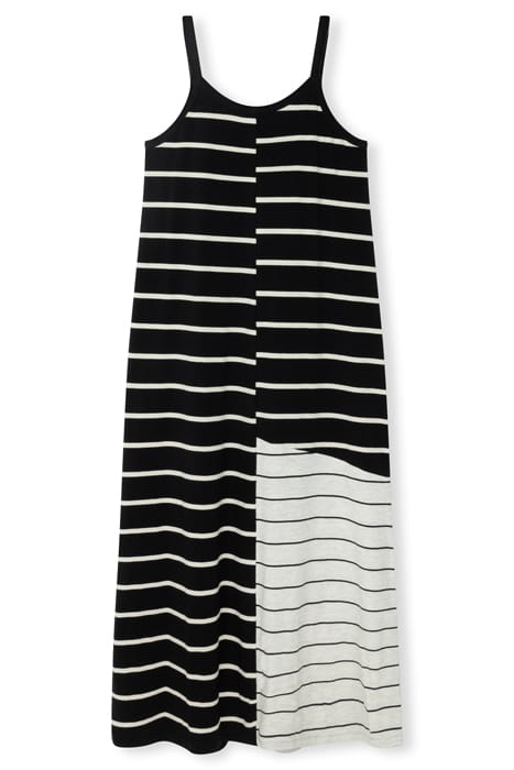 STRAPPY DRESS MIX STRIPES BLACK/OAT 5