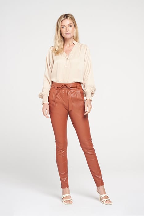 PAULA STRETCH LEATHER TERRACOTTA 1