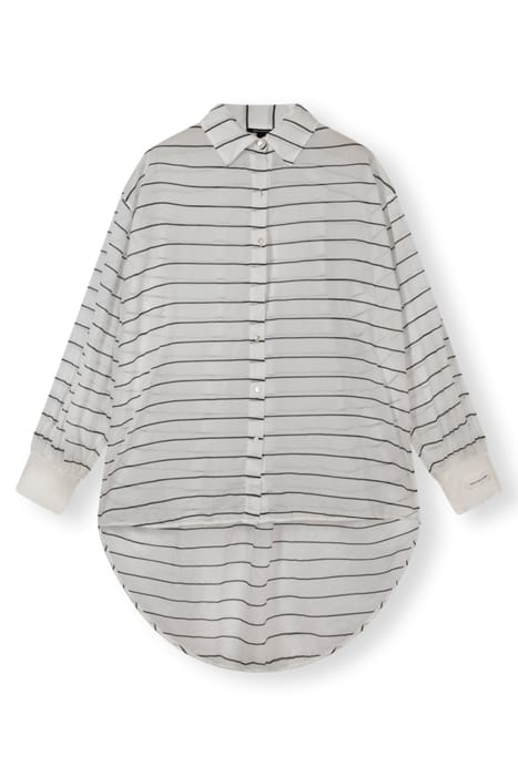 OVERSIZED BLOUSE STRIPE ECRU/BLACK 3