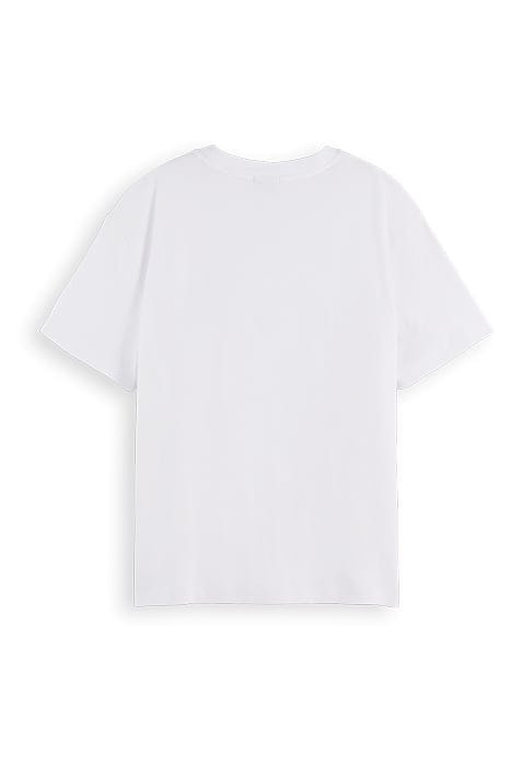 DIGITAL FLOWERS LOOSE FIT T-SHIRT IN ORGANIC COTTON WHITE 2
