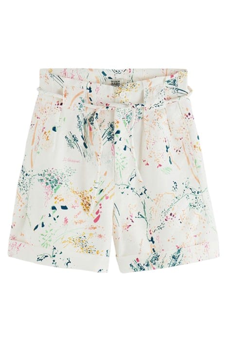 HIGH RISE BELTED SHORTS WILDER WHITE 1