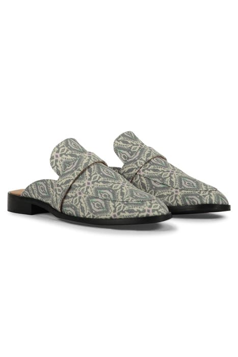 CANVAS PRINTED LOAFER OATMEAL 1