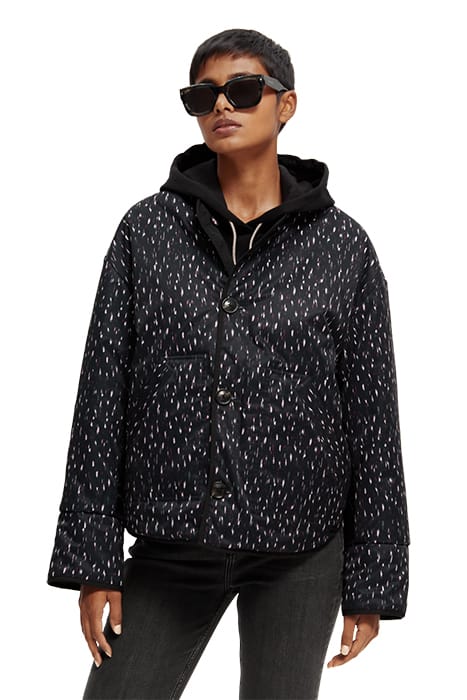 QUILTED REVERSIBLE COAT BLACK 5