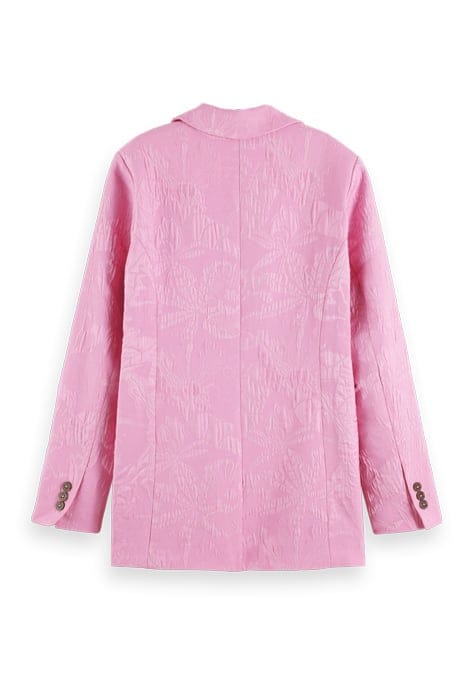 JACQUARD SINGLE BREASTED BLAZER ORCHID PINK 2