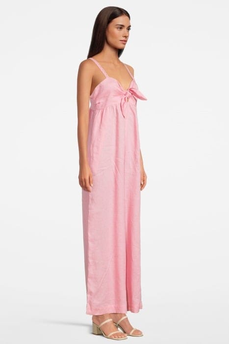 LINEN JUMPSUIT WITH TIE DETAIL WATERMELON 4