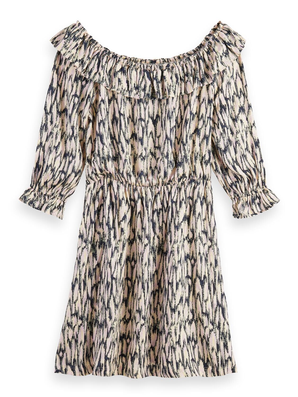 FRILL OFF SHOULDER SMOCK DRESS COMBO R 2