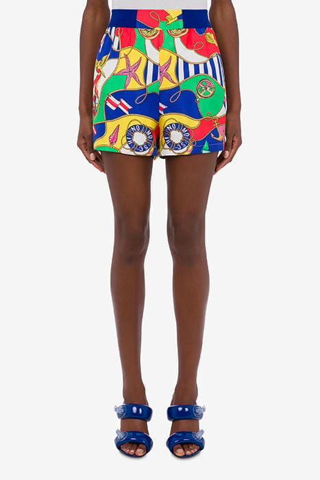 ALLOVER NAUTICAL SILK TWILL SHORTS MULTICOLOR 1