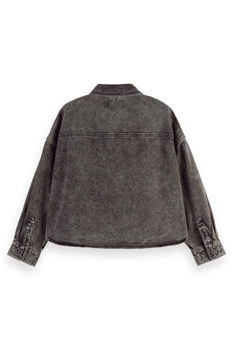 BLACK WASHED DENIM OVER SHIRT WASHED BLACK 2