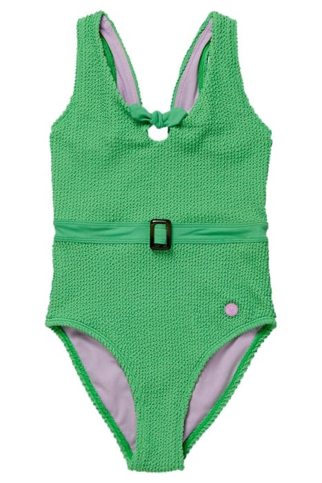 BELTED CRINKLE BATHING SUIT PARAKEET 1
