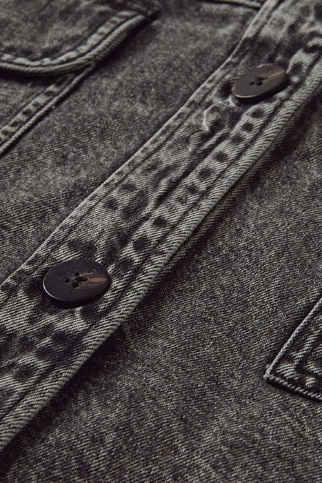 BLACK WASHED DENIM OVER SHIRT WASHED BLACK 3