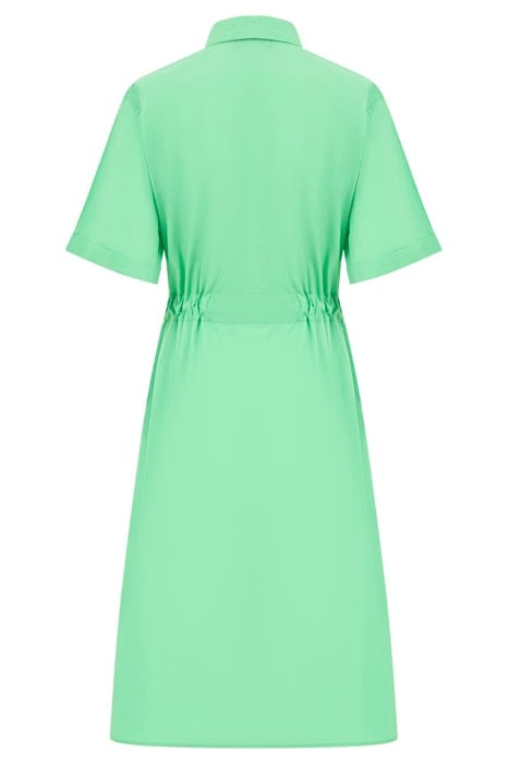 POPLIN TIE SHIRT DRESS MIDI POISE GREEN 5