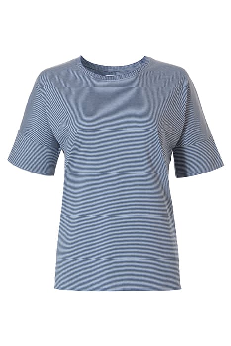 NW TOP TSHIRT LS CLAIRE YARN DYE STRIPE BLUE STRIPED 1