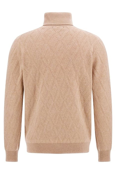 GUESS ECO LS TN RHOMBUS STITCH HERB TAN 5