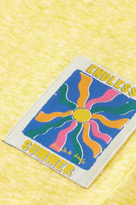 MELANGE TEE WITH CHEST LABEL SUNSHINE MELANGE 5