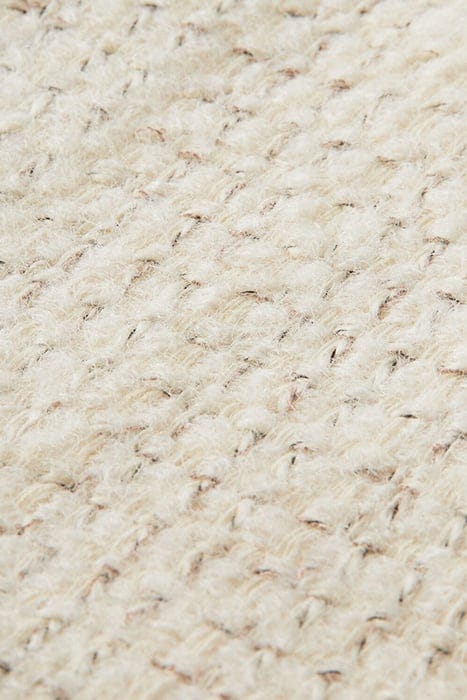 CROPPED GILET IN WOOL BLEND AGED WHITE MELANGE 3