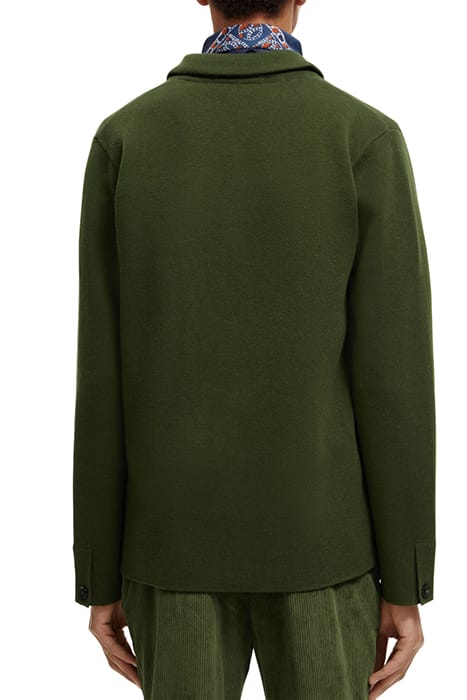 WOOL-BLEND KNITTED WORKER JACKET FIELD GREEN 2