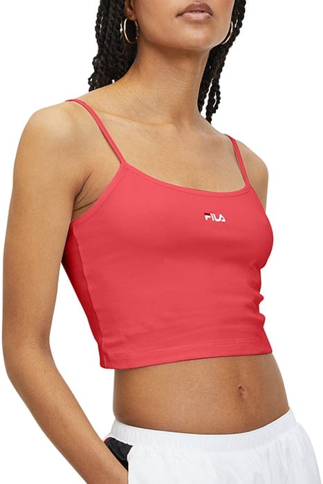 LONI CROPPED SPAGHETTI TOP CAYENNE 1