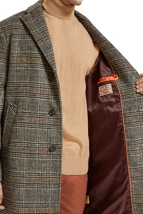 HAIRY BOUCLE OVERCOAT MULTI GREY CHECK 8