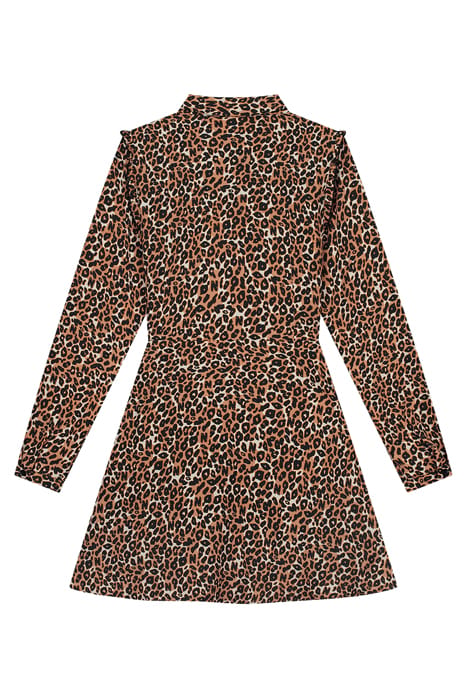 CHARLEY PRINT DRESS HAZEL/BLACK/DULL ORANGE 2