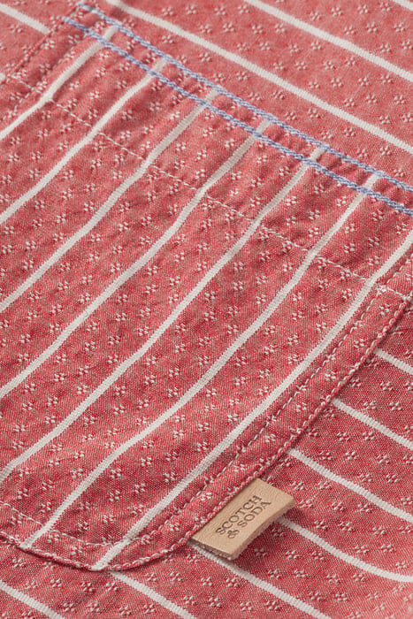 YARN DYED STRIPE SHIRT AMP RED STRIPE 8
