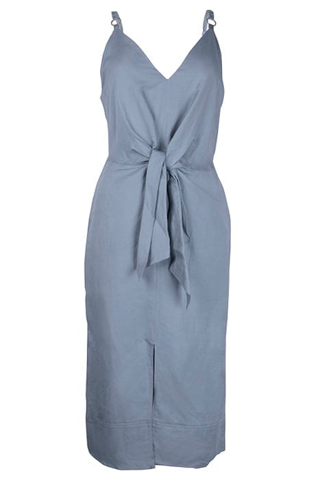 KAY LINEN MIDI DRESS BLUE 1