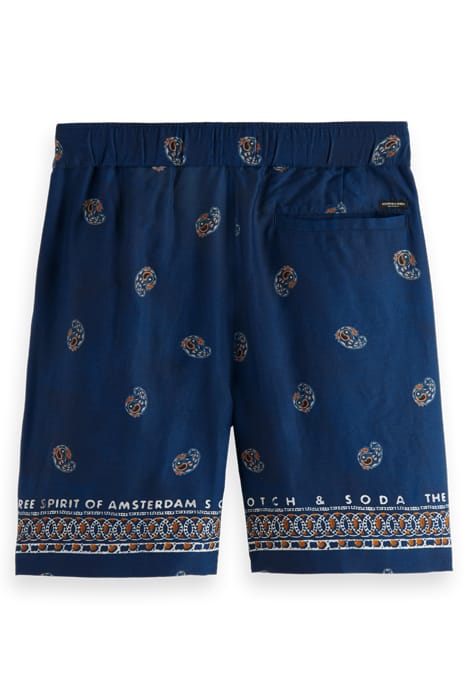 SEASONAL - RELAXED FIT BERMUDA SHORTS NIGHT SPACED PAISLEY 5