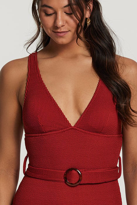 AMY SWIMSUIT RIVIERA STRUCTURE OCHRE BROWN 5