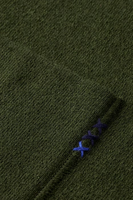 WOOL-BLEND KNITTED WORKER JACKET FIELD GREEN 7