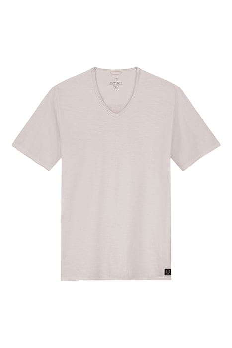 BASIC V-NECK TEE SLUB JERSEY PEARL 3