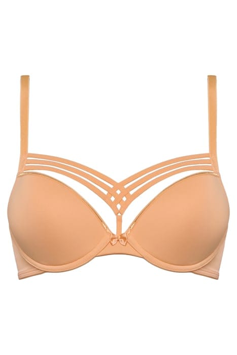 DAME DE PARIS APRICOT AND GOLD PUSH UP BRA 4