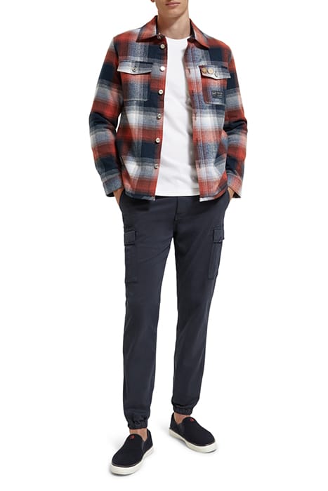 TEDDY LINED CHECKED OVERSHIRT BLUE RED CHECK 3