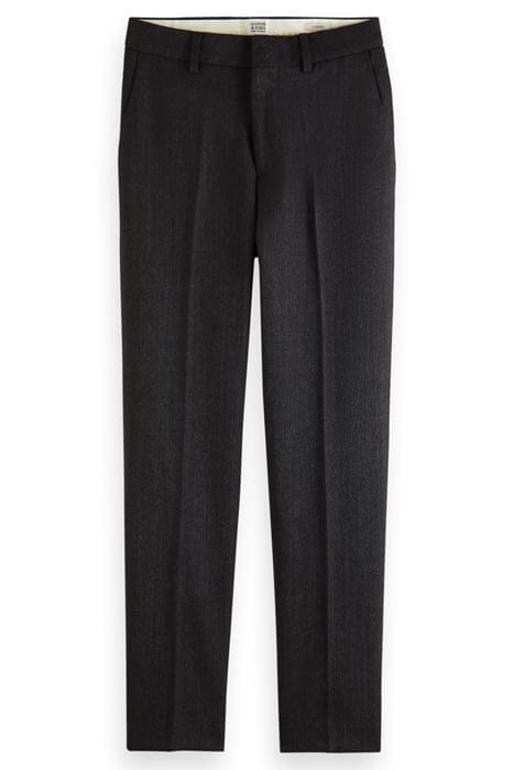 LOWRY - MID RISE SLIM LEG TWILL WOOL BLEND PANTS CHARCOAL ME 4